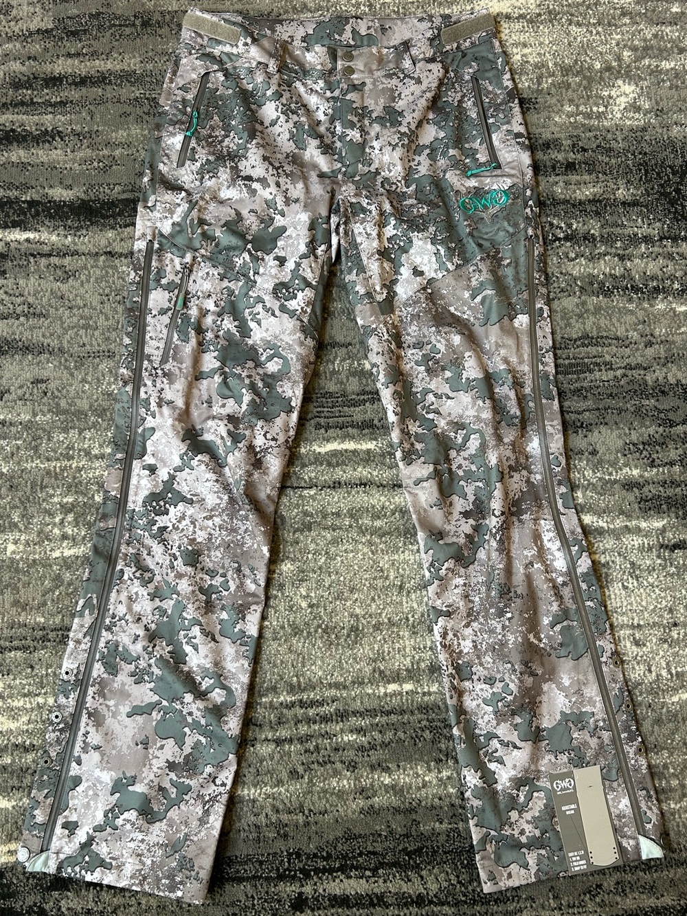 NWT GIRLS WITH GUNS Camo Weatherproof Adjustable Length Hunting Pants